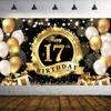 2D Flat Surface Decoration Backdrop for 17th Birthday Celebration Suitable for Both Indoor and Outdoor Use Polyester Fiber
