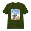 Vintage Retro Flying Burrito Bros th Anniversary Desert Joshua Tree Print Casual T Shirt vintage Washed Breathable Versatile