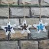 3Pcs/Set Wood Crafts Mediterranean Starfish Hung Fish Nautical Decor Hang Decorated Marine Pendant.