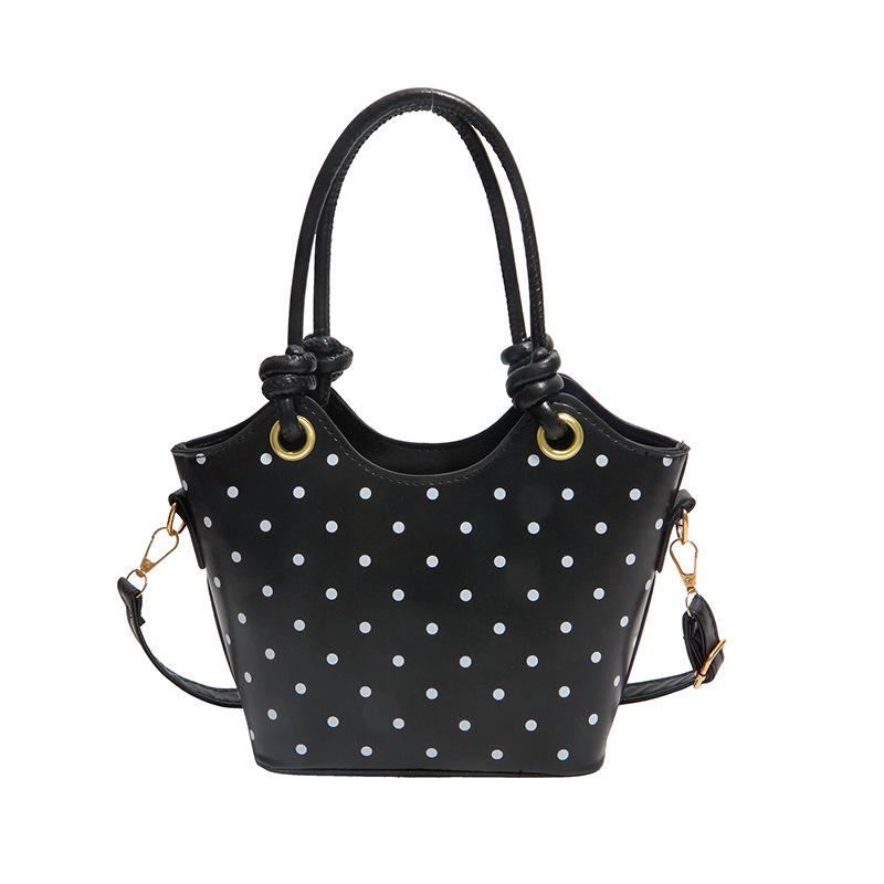 2026 Summer Women's Polka Dot Handbag: Exquisite Small Outing Shoulder Crossbody Bucket Bag