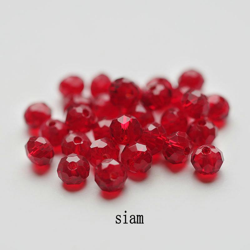 Big Sale 6-8mm Crystal Round Beads Colorful Charms Glass Loose Beads for Jewelry Making Necklace Bracelet Accessories