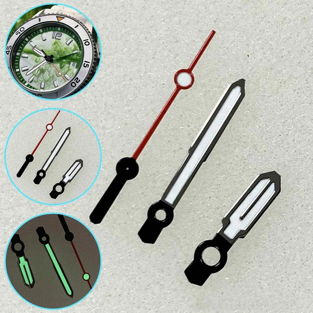 Modified Watch Accessories Orange Red White Color Matching Hands Green Luminous Hands for Japanese NH35/36/4R7S Movement