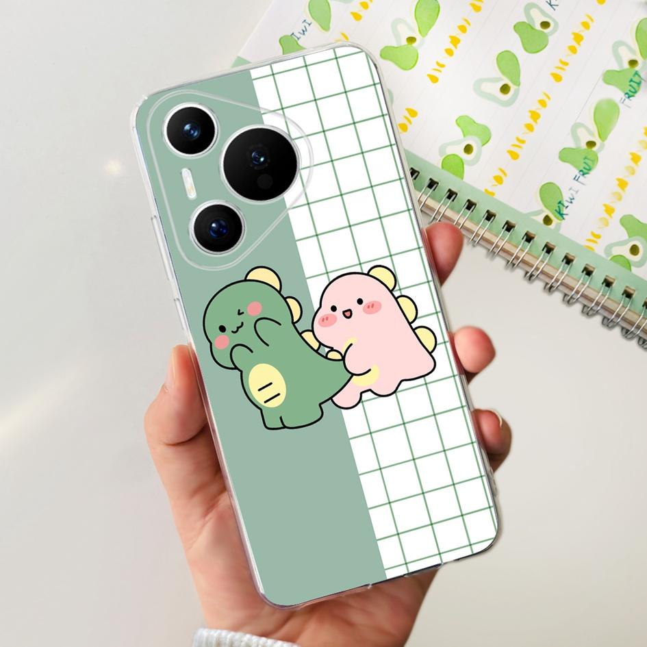For Huawei Pura 70 Pro Plus Case Fashion Flowers Clear Soft Silicone Shockproof Phone Cover For Huawei Pura 70 Pro Pura70 Bumper