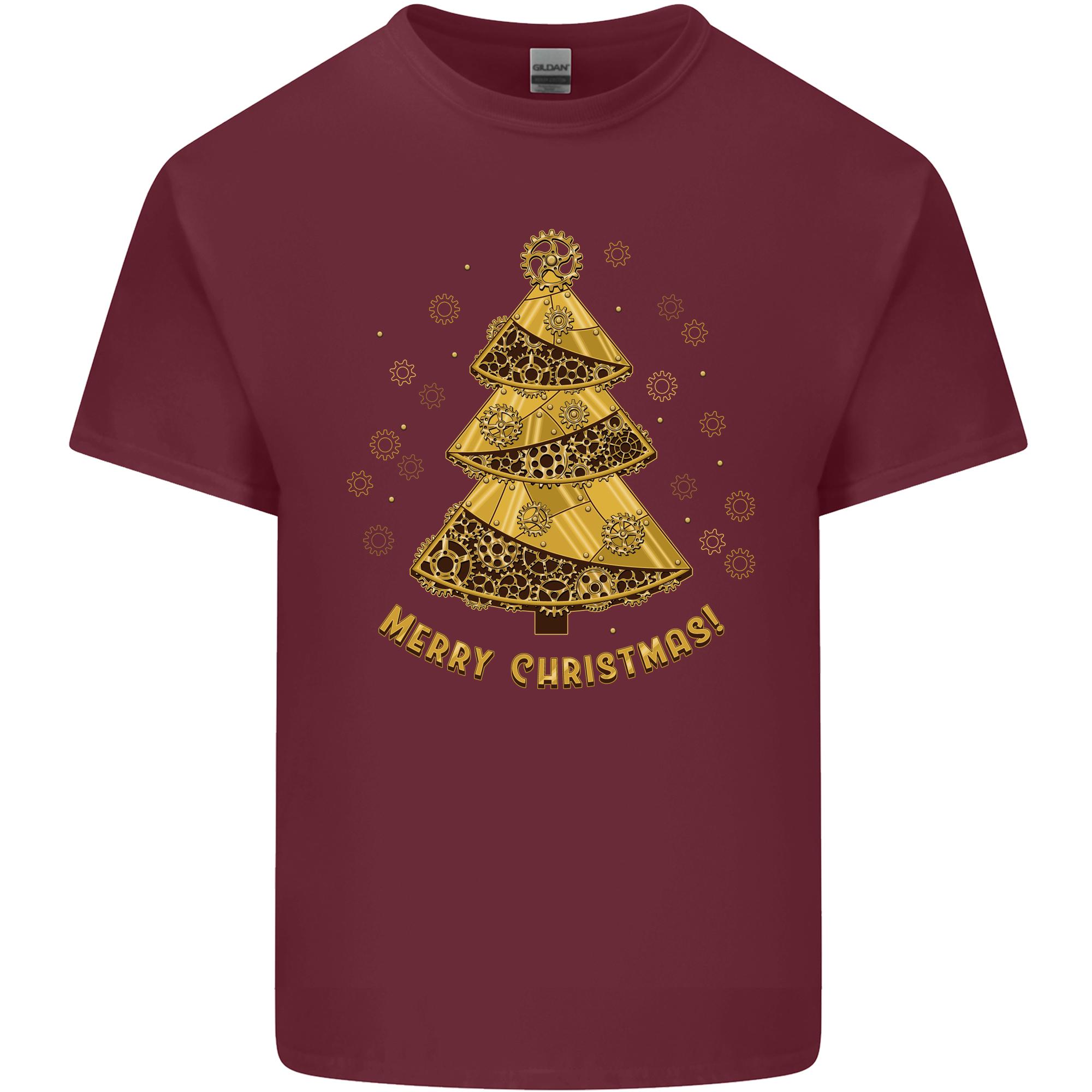 Steampunk Christmas Tree Unisexs Light Cotton TShirt S