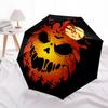 1pc Halloween Pumpkin Automatic Folding Umbrella, Lightweight Retractable Compact Travel Umbrella, 8-Rib Sturdy Frame079