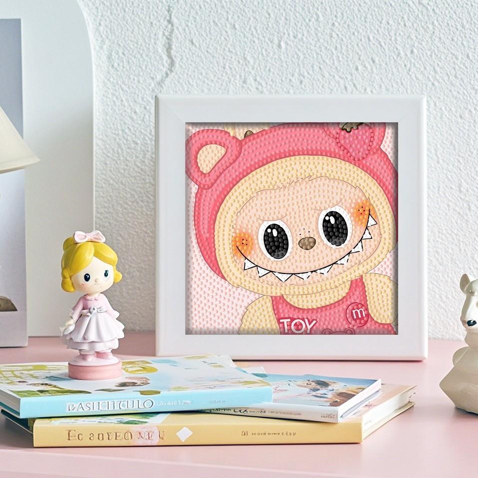 

Милая мультяшная алмазная живопись Детская ручная работа DIY Декорация Алмазная наклейка Подарок для девочки 17 x 17 см С фоторамкой