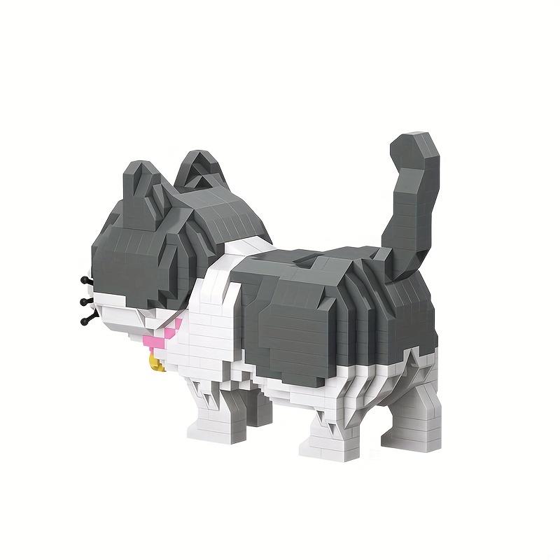 673 STÜCKE Blaue Katze Bausteine Niedliche Haustier Tier Modell Ziegel Kreative Desktop-Dekoration Kinder DIY Spielzeug Idee Geburtstagsgeschenke Keine Box