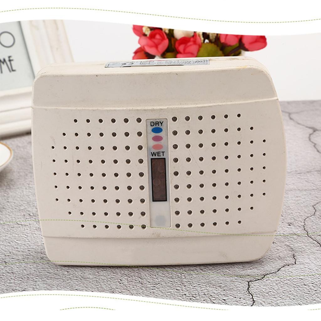 White Mini Dehumidifier Reusable Silent Bookcase Wardrobe Moisture Absorber Home Humidity Control