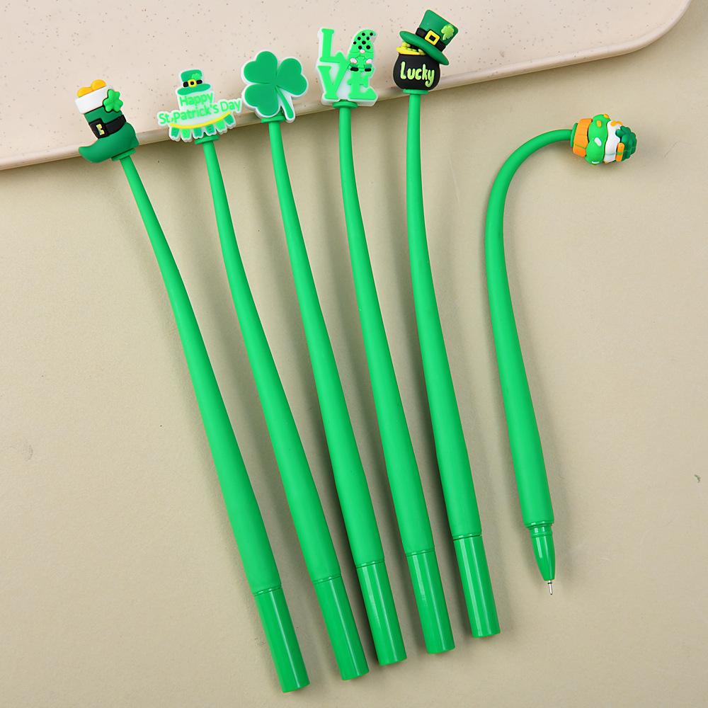 48Pcs St Patrick's Day Comfortable Grip Stationery School Office Supplies Prize Gift Writing Tools Holiday Gift Novelty Stationery Teacher Party Fa