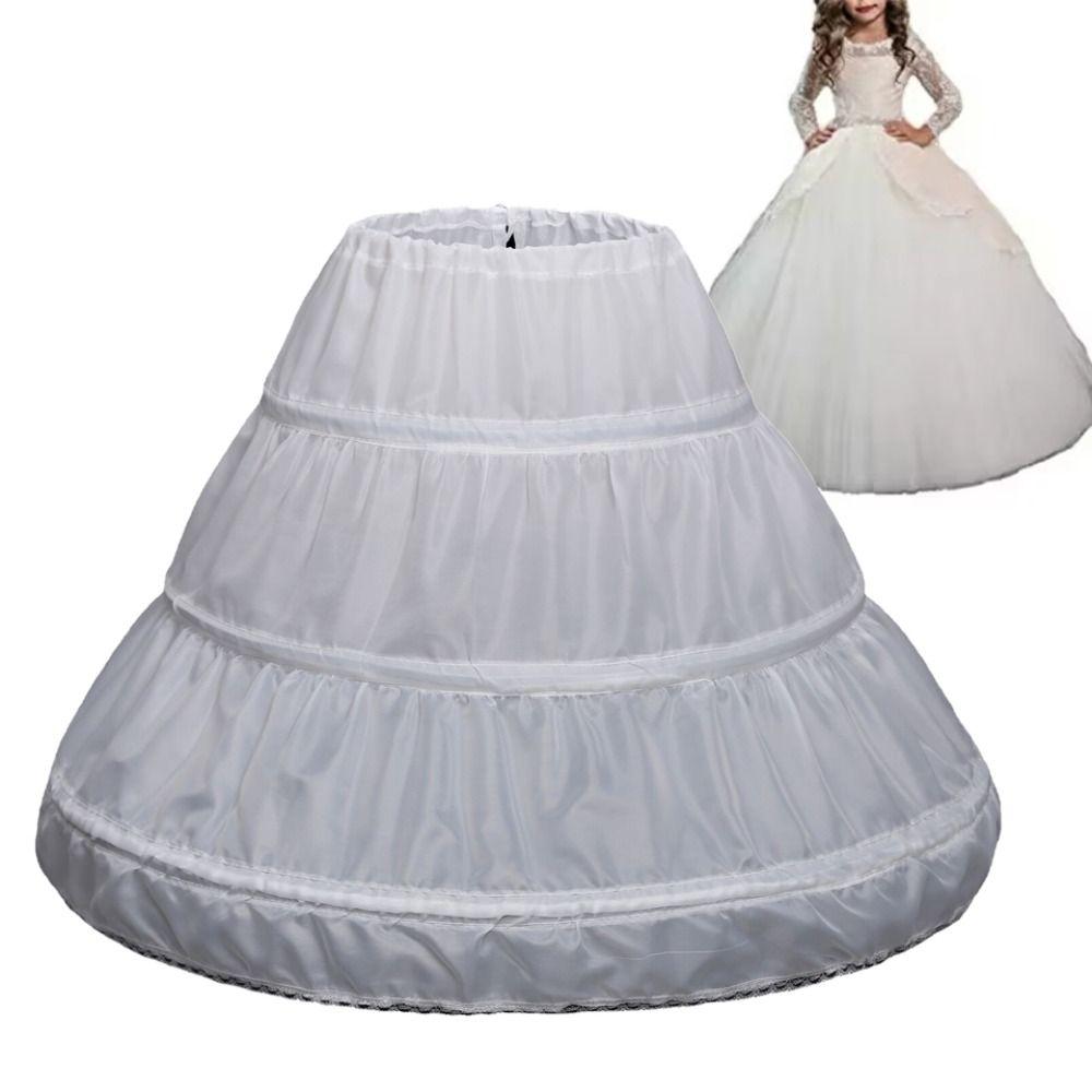 Lace Children Petticoat Elastic Waist Cosplay Crinoline Underskirt  Ball Gown