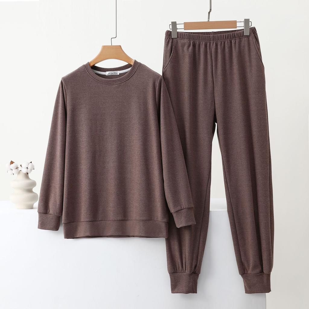 Women's Crew Neck Long Sleeve Sweatshirt Loose Fit Casual Pants Set 2 Piece Tracksuit