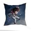 Conan Singer G-Gray Pillow Case Anti-dustmite Pillowcase Invisible zipper silky short plush Sofa cushion cover