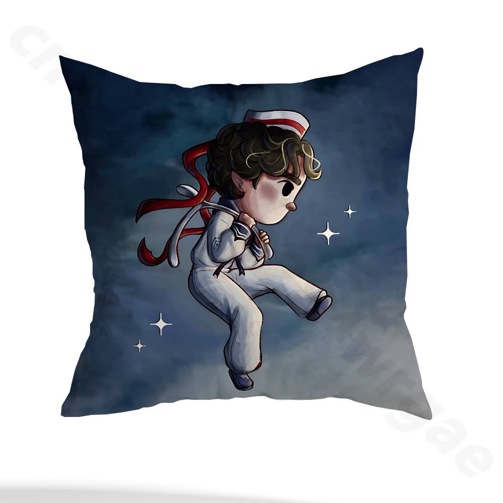 Conan Singer G-Gray Pillow Case Anti-dustmite Pillowcase Invisible zipper silky short plush Sofa cushion cover
