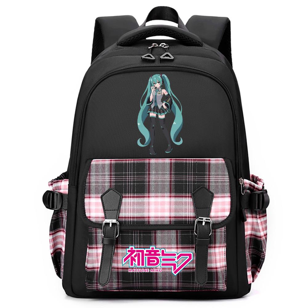 Anime Hatsune Miku Printed Large Capacity Backpack for Teenger Student Girl Boy Schoolbag Bookbag Women Waterproof Travel Bag Bookbag Mochila Gift