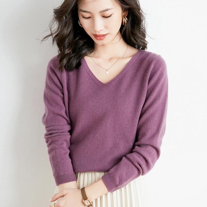 Moda Cashmere Maglione Donna Scollo a V Pullover Donna Maglioni invernali  Maglioni Maglioni Maglia Femmina Manica Lunga Spessa Loose Pullover  acquista in modo economico — spedizione gratuita, recensioni reali con foto  — Joom