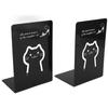 2pcs Book Ends Metal Book Stoppers Decorative Hollow Book Shelf Holder for Study Office Dormitory Li