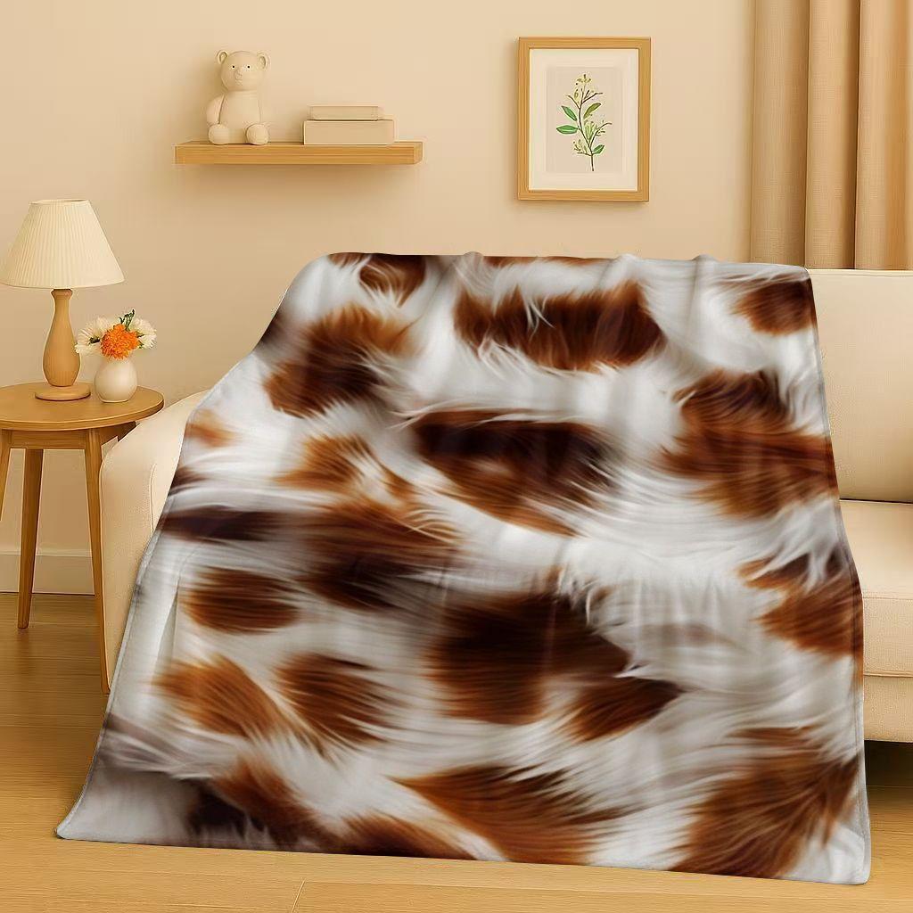 3D Zebra Tiger Leopard Beast Stripe Print Art Flannel Blanket,Ultra Soft Warm Plush Throw for Home Bedroom Bed Sofa Cover Office