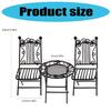 Handmade Iron Miniature Furniture Set Side Table And Chairs For 1/12 Dollhouses Model Garden Yard Scene Display Props