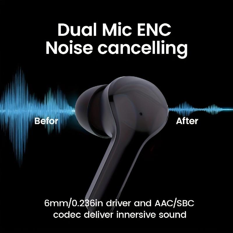 Transparent TWS Wireless Earbuds, Stereo Headphones, Sports Headphones, 8D Sound Quality, Dolby Sound Effect, Compatible with All Smartphones