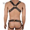 Faux Leather Bondage Slave Restraint Straps Men Chest Harness Adult Sex Toy