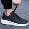 Autumn and winter large size 48 pure black men's shoes sports running light casual shoes leather multi-functional shoes men