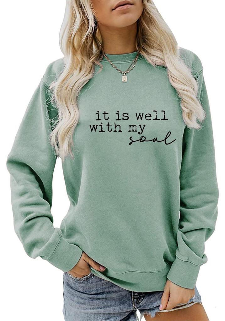 It Is Well With My Soul Round Neck Women's Long Sleeve Sweatshirt