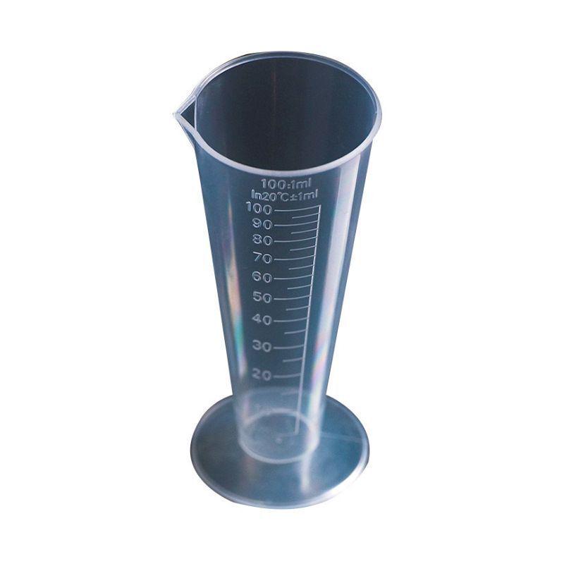 100ml PP Measuring Cup & 50ml Erlenmeyer Flask with Scale - Thickened Conical Lab Set