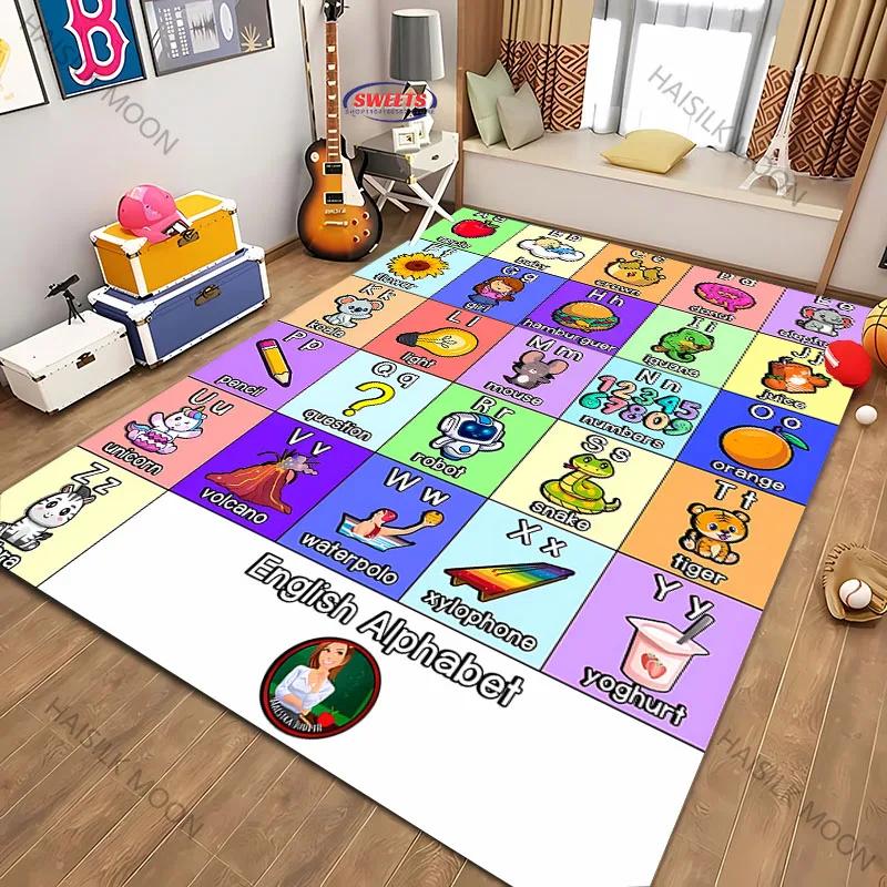 Tapetes de Brincar para Crianças para o Chão Tapetes Extra Grandes Coleção Hora de Brincar ABC, Números, Animais Tapetes Educativos para Sala de Brincar