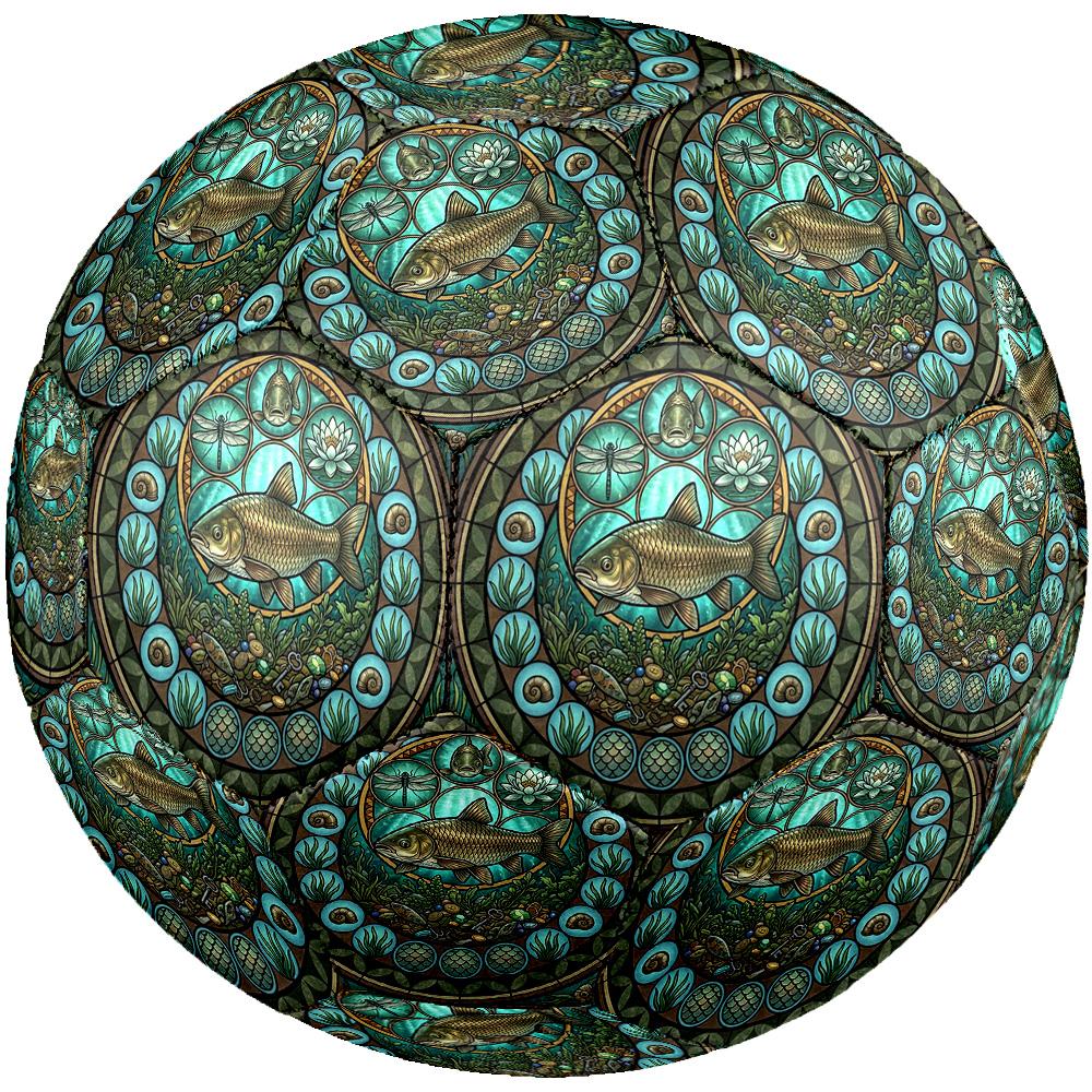 Underwater Treasures Round Football Size 5 Adult Ball Suitable for Training Matches and Outdoor Team.