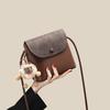Genuine Leather Bucket Bag Women Soft Small Crossbody Shoulder With Zip Stitch Detail