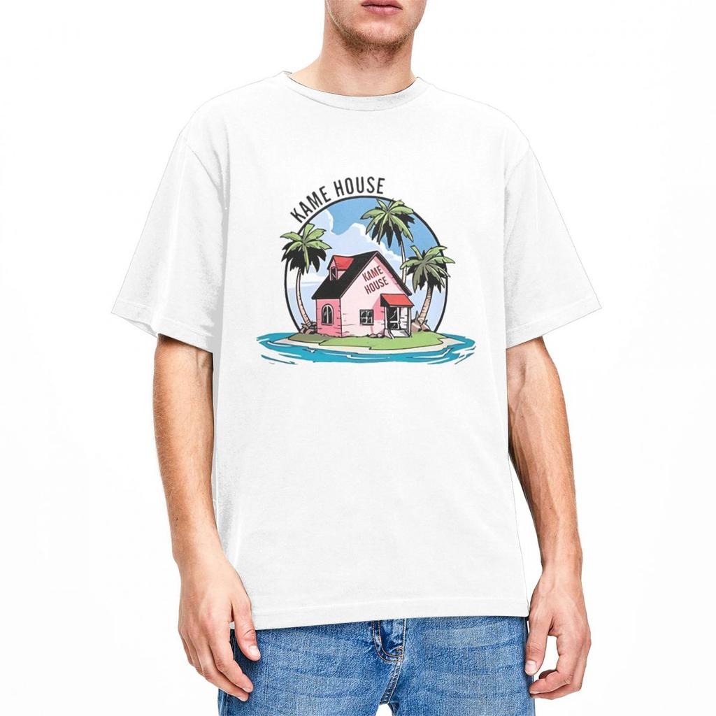 Turtle Island Kame House Anime Fans Gift T Shirt Merch for Men Women Pure Cotton Leisure Tees Short Sleeve Clothes All Seasons