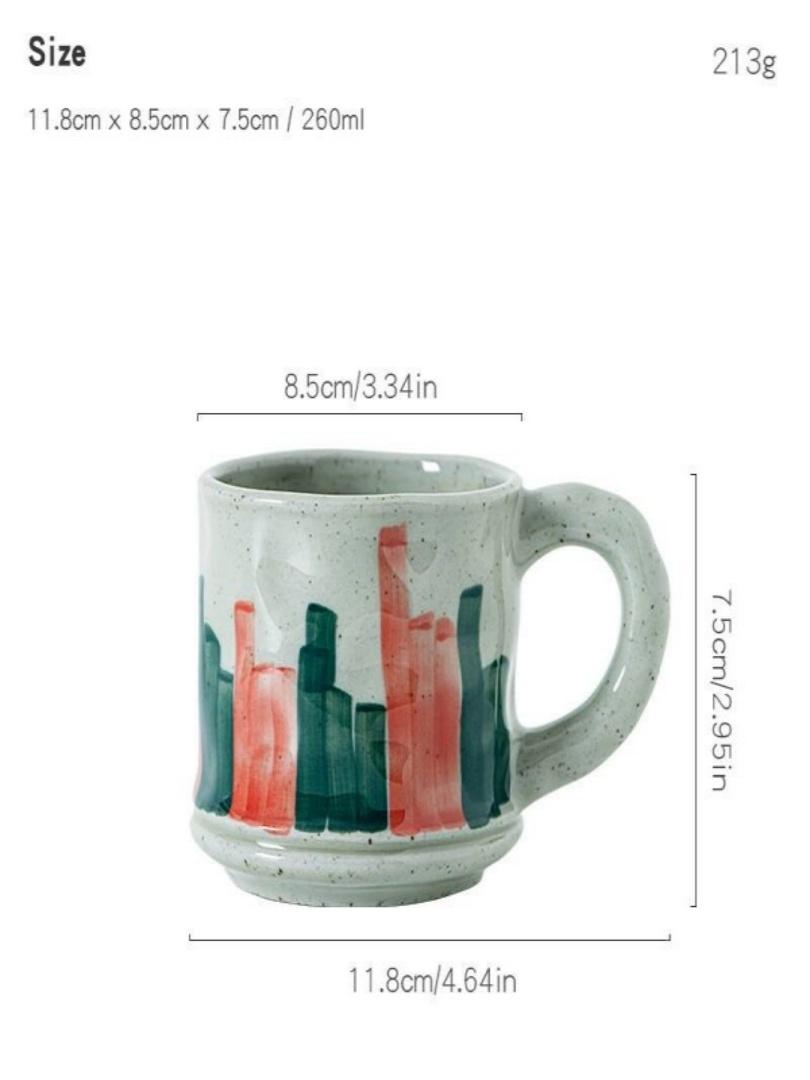 

Original hand-painted graffiti coffee cup Japanese retro rough pottery ceramic cup high-face hit girl hot sale 200-400ml