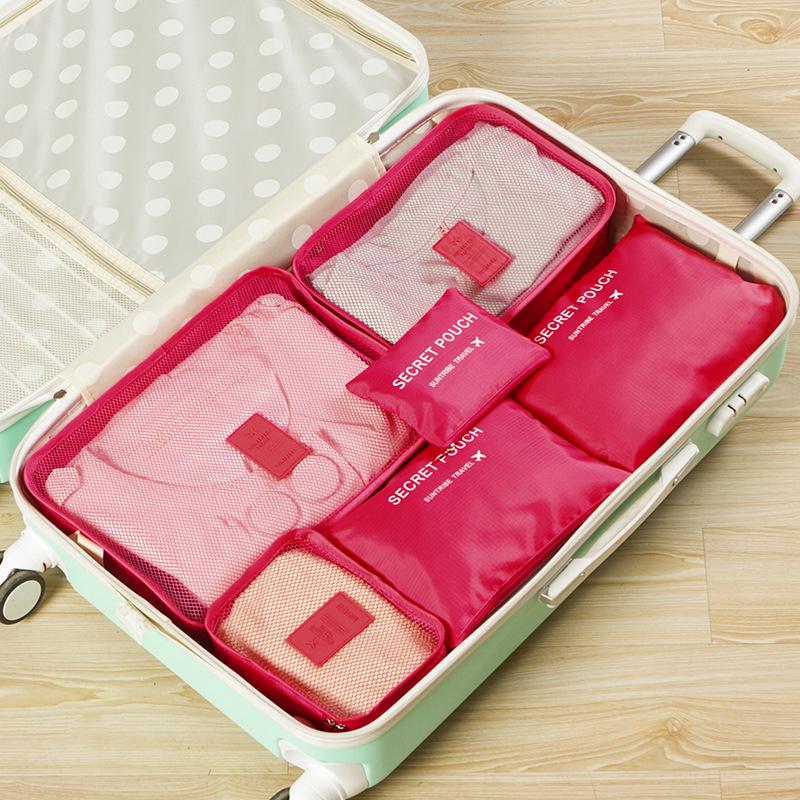 6-Piece Waterproof Korean Style Travel Organizer Set