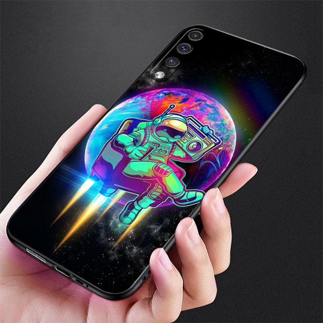 Case For Samsung Galaxy Note 20 Ultra 10 Plus 9 8 A50 A10 A40 A70 A20e M13 M52 M31 A52 A51 Phone Cover Cartoon Cool Astronaut