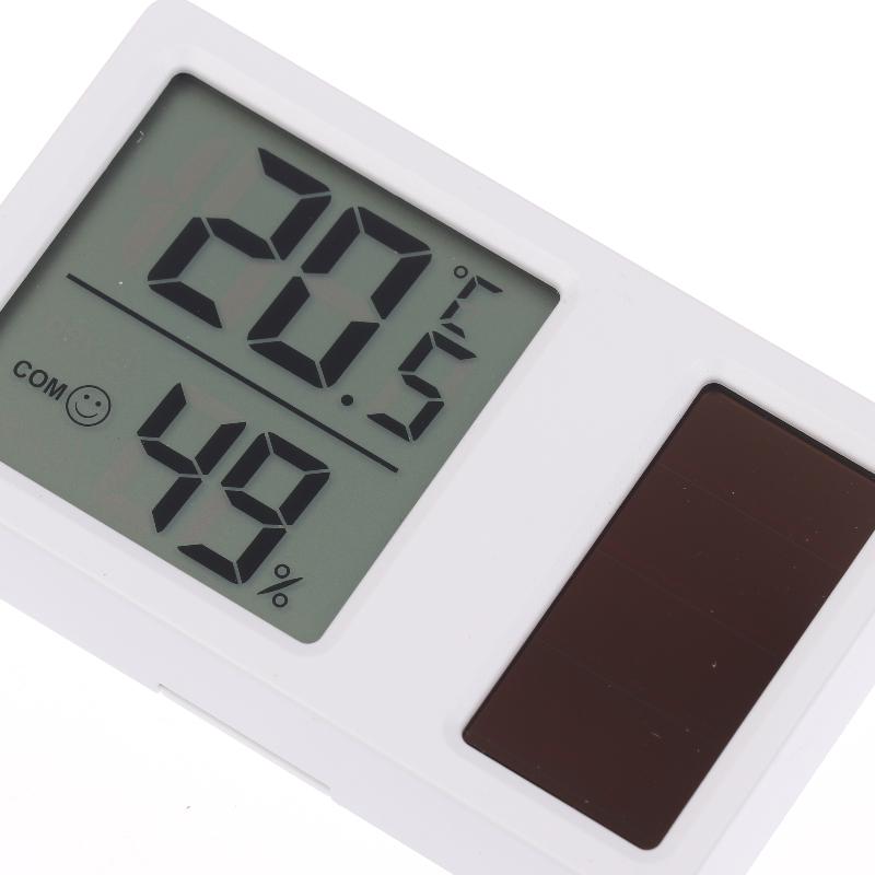 Solar Powered Thermometers Mini High Accuracy Digital Temperature Humidity Portable Measurement Meter Gauge Hygrometer