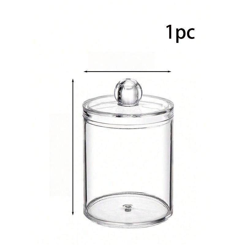 1pc Black Acrylic Bathroom Dental Floss Storage Container Bathroom