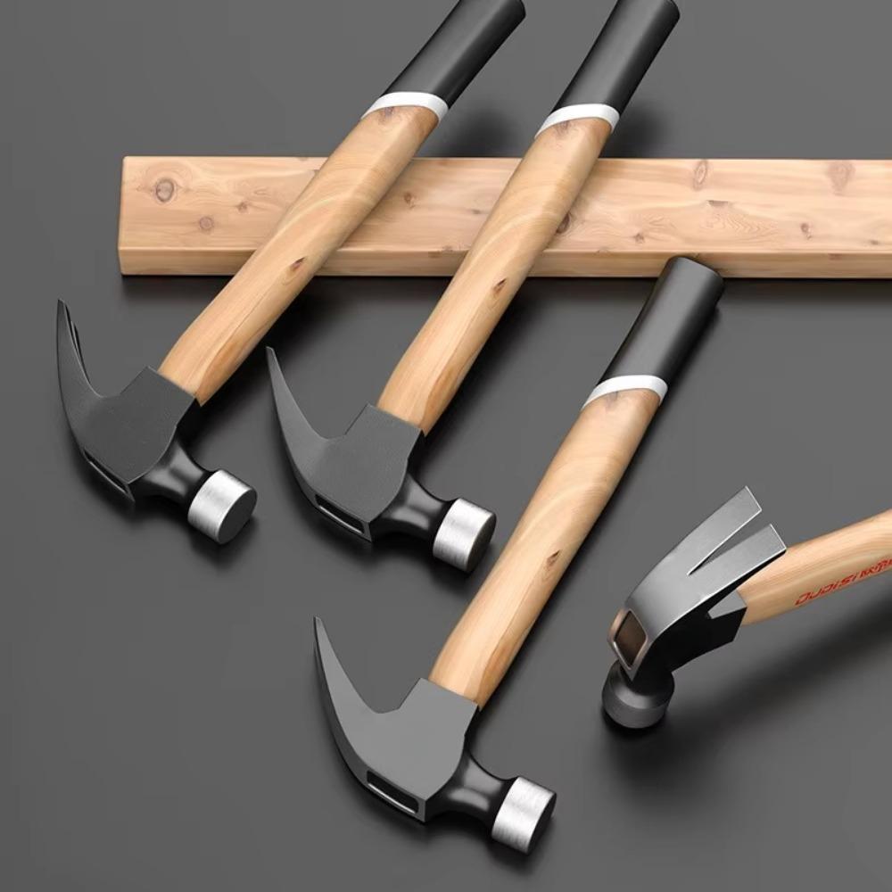 Multi Function Mini Hammer Smashing Walnut Round Head Wooden Handle Hammer Car Escape Tool Hand Hammer 0.25-0.75kg Claw Hammer