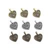 Vintage Alloy Heart Charm Pendant For Handmade Necklace Jewelry Accessories Lightweight Crafting Supplies