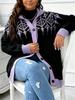 2025 Autumn/Winter Women's Hooded Cardigan Sweater - Casual Loose Cape, Plus Size, Trendy