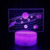 Night Desk Lamp For Children Galaxy Planets Space 3D 16 Led + Remote Control