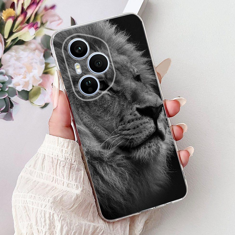 Clear For Honor 400 Pro Case DNP-NX9 Cute Cartoon Cat Fashion Flower Funny Painted Soft Bumper For Honor 400Pro Back Cover Funda