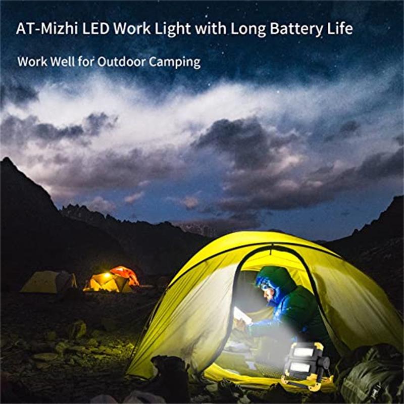 Led Work Light Portable Rechargeable 360 Degree Rotating Battery Powered Flood Lamps For Camping Car