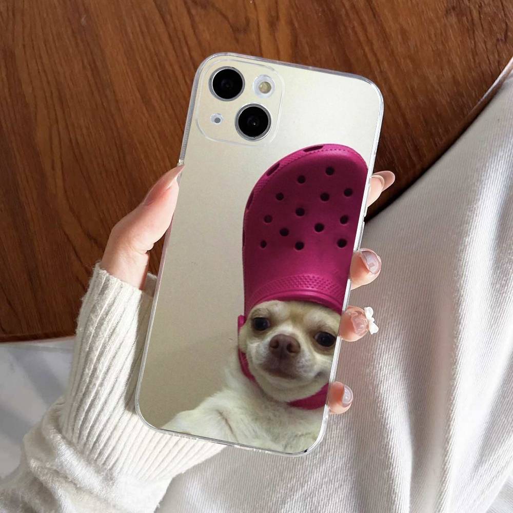 Funny Dog Cover Phone Case For iPhone 17 16 15 14 13 12 11 Pro Max Plus Mini Clear Soft Shell Thin Tpu