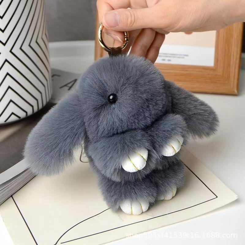 Imitation Otter Rabbit Pendant, Bag Decor, Car Keychain Charm