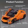 Scale 1:24 720S Senna Sports Car Toy Model Light Music Lift Tail Wing Simulation Supercar Doors Opened Models Collection Gifts