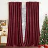Burgundy Velvet Curtains Thermal Insulated Blackout Curtain for Bedroom Living Room Darkening Luxury Vintage Long Heavy Drapes