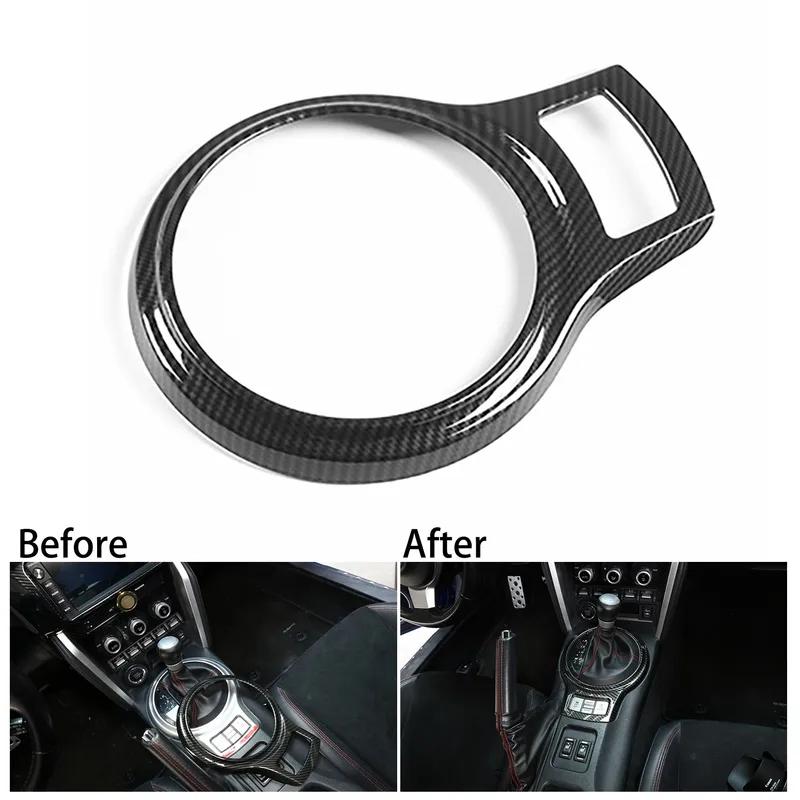 Auto Carbon Fiber Central Gear Panel Control Panel Decal Car Interior Modification for Toyota 86/Subaru BRZ 2012-2020