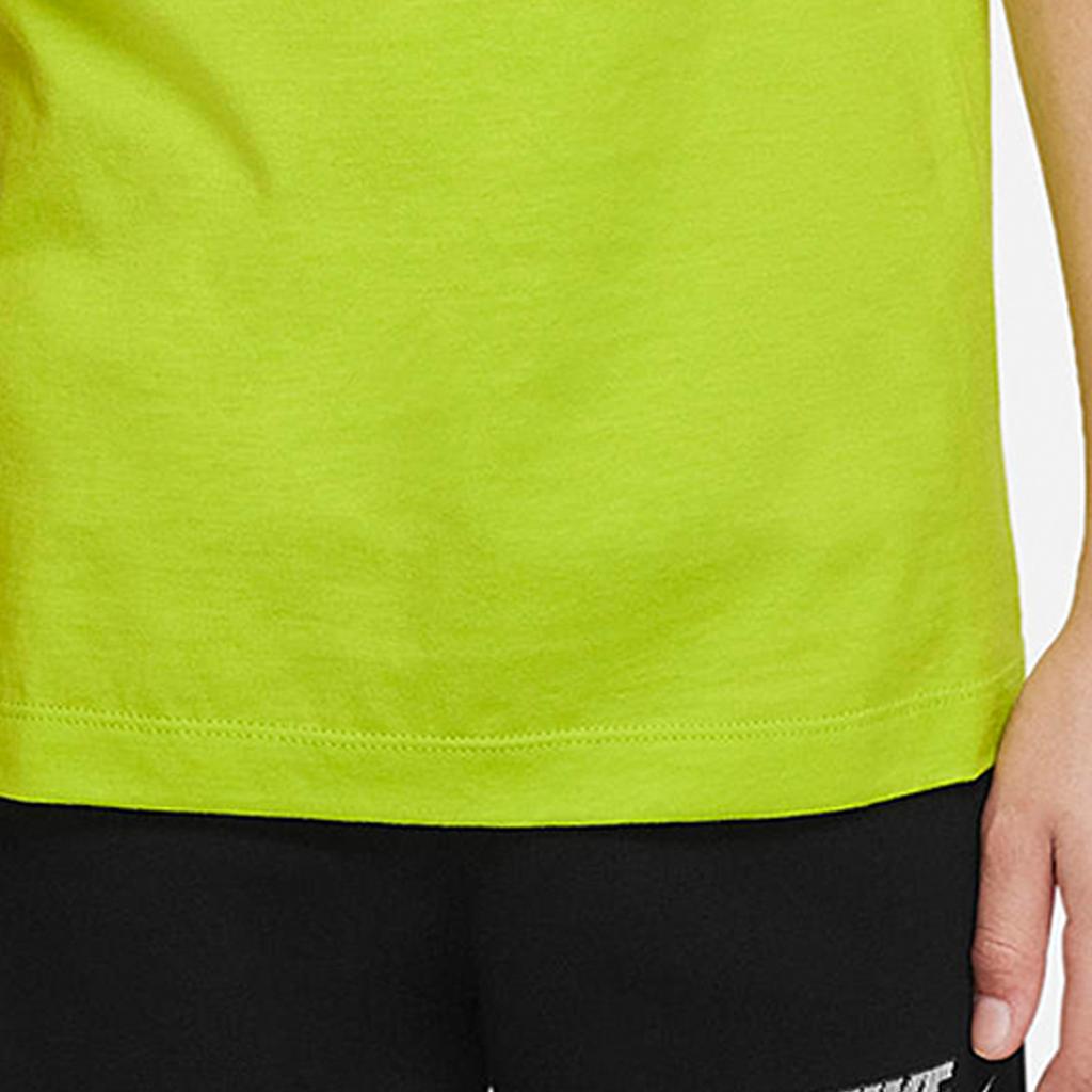 Nike Sportswear Big Logo Print Crew Neck Short Sleeve T-Shirt Kids Tops Atomic-Green DO1807-321