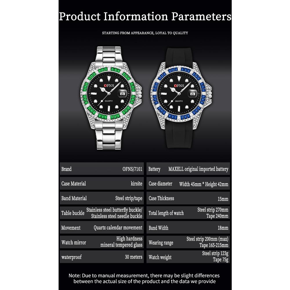 Fashion Luxury Mens Quartz Watch Calendar Display Luminous Pointer Stainless Steel Waterproof High Quality Mens Watch