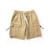 Cargo Shorts Men's Summer New Washed Pure Cotton Shorts Moisture-Absorbing Breathable High Street Ruffle Handsome Loose Straight Pants